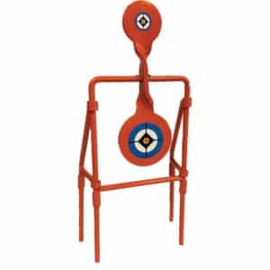 Do-All Outdoors Double Blast stacked spinning NM500 steel target with orange powder coat