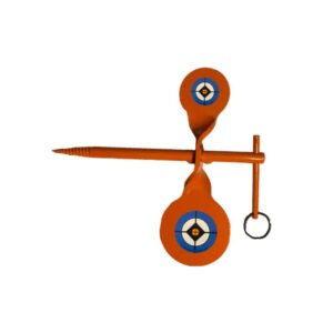 Do All Outdoors .22 double tree spinner steel target, screw-in double paddle design