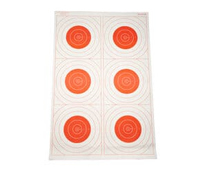 Action Target Six Bull's-Eye Military Training Targets, red, 100 pack