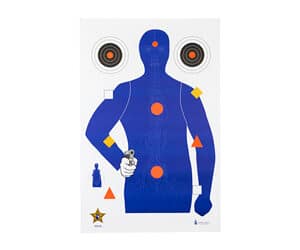 Action Target SSO-99 Sarasota Sheriff silhouette vitals paper target 23x35 blue 100 per box