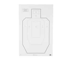 Action Target IPSC paper hanging target 23 x 35 black and white, 100 per box