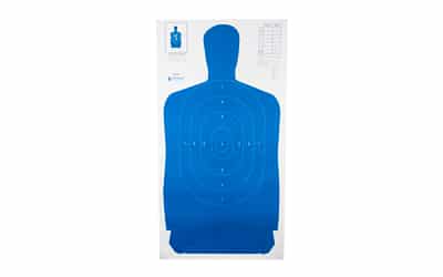 Action Target B-27S blue and white silhouette paper target 24x45 100 pack