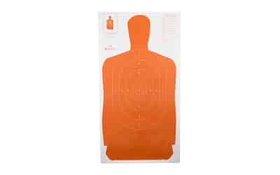 Action Target B-27S orange/white silhouette paper target 24 x 45 inches, 100 per box