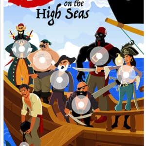Action Target GSPIRATES100 paper hanging target sheet 23 x 35 pirates and sailor illustration box of 100