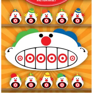 Action Target Clowns Paper Hanging Target 23 x 35 Multi-Color, 100/Box