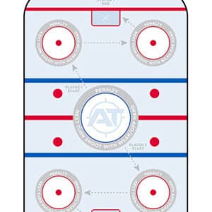 Action Target GSHOCKEY100 hockey paper target 23 x 35 blue white 100 per box