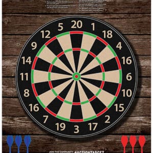 Action Target GSDARTS100 paper dart board hanging 23 x 35 multi-color 100 per box