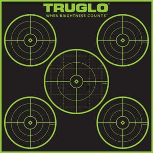 TRUGLO Tru-See TG11A12 12x12 5-Bull splatter target pack (12 count)