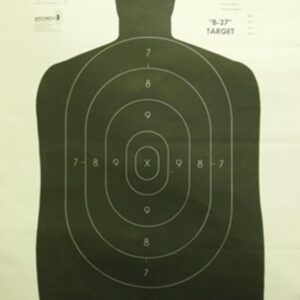 Speedwell NRA Police Qualification full-black silhouette target 24 x 45 in 50 yd 100 pack