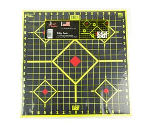 Pro-Shot SplatterShot 17.75in sight-in adhesive target 5-pack black with bright green splatter rings