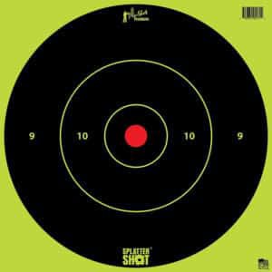 Pro-Shot SplatterShot 12in green bullseye hanging heavy paper targets - 12 pack