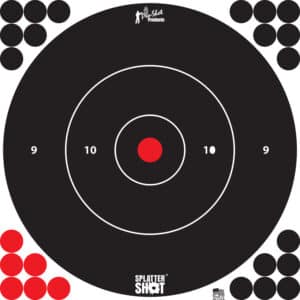 Pro-Shot SplatterShot 12 inch white bullseye self-adhesive target 5 pack