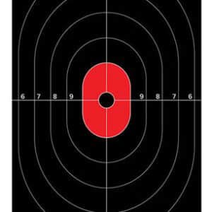 Caldwell Silhouette Center Mass Targets 8-Pack orange and black high-visibility flake-off targets