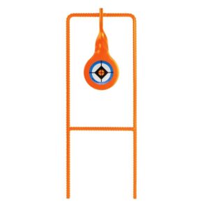 Do-All Outdoors .22 Single Spinner steel target on rebar with powder-coated finish