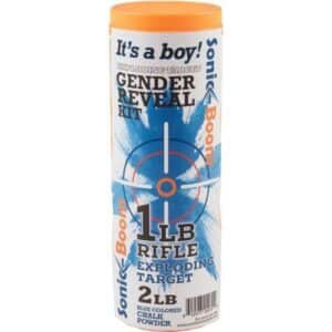 Sonic Boom Exploding Target Gender Reveal Kit Boy 1 lb blue chalk canister