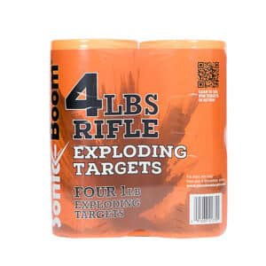 Sonic Boom exploding rifle target 1 lb canister 4-pack orange jar