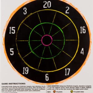 Champion Targets VisiColor 11x14 hanging paper dartboard target multi-color 10 pack
