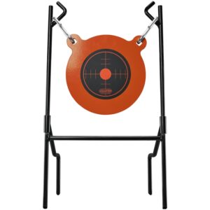 Champion centerfire hanging gong target steel 9.5 inch plate on a sturdy stand