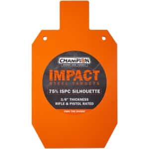 Champion Impact 75% IPSC orange steel silhouette target