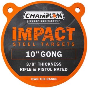 Champion Impact Steel Gong Target 10-inch Round, 3/8-inch painted steel