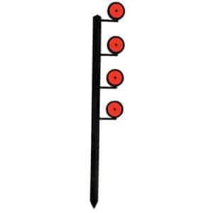 Birchwood Casey World of Targets Rimfire Dueling Tree Target .22, steel paddles, black/orange standing unit