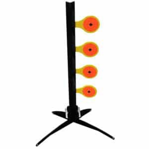 Birchwood Casey World of Targets .22 Rimfire Dueling Tree four 3.5 inch steel paddles orange yellow