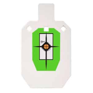 Allen EZ Aim Hardrock AR500 3/8in 10x6 IPSC steel silhouette target white powdercoat