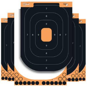 EZ-Aim Splash Reactive self-adhesive paper silhouette targets 12.50x18.25 25 pack