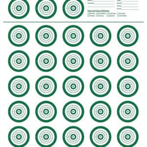 EZ-Aim IBS Rimfire Target 25 Pack paper target 14x17 white green