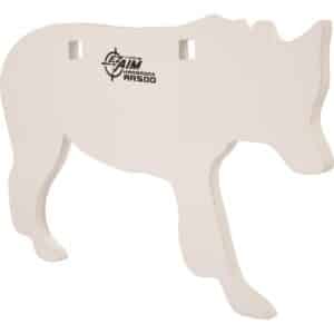 Allen EZ Aim AR500 Coyote 3/8 inch hanging steel target, white powder coat