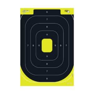 EZ-Aim Splash Reactive IPSC silhouette paper targets 12.5 x 18.25 chartreuse black