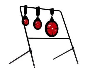EZ-Aim Triple Deflector Spinner Target System 3-pack black red steel discs