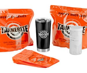 Tannerite 10 lb Gift Pack with thermal tumbler and 20 target pouches