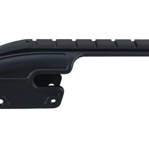 Weaver No-Gunsmith Saddle Shotgun Mount for Remington 870/1100/1187 in matte black polymer