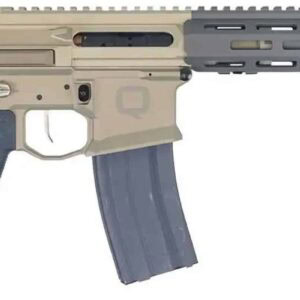 Q LLC Honey Badger .223 Rem / 5.56 NATO pistol with 9-inch M-LOK handguard and flat dark earth pistol brace