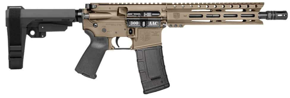 Diamondback DB15 Carbon Series .300 AAC Blackout 10 inch pistol FDE with SBA3 brace and 30rd PMAG