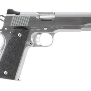 Kimber K1911 Stainless II .38 Super 5 inch stainless black pistol with white-dot sights and ergo grips