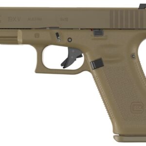 Glock 19X V 9mm 4.02in Coyote FDE pistol with Glock Night Sights