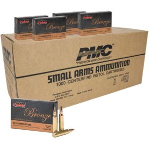 PMC Bronze .223 Rem 55 gr FMJ 1000 ct box ammunition