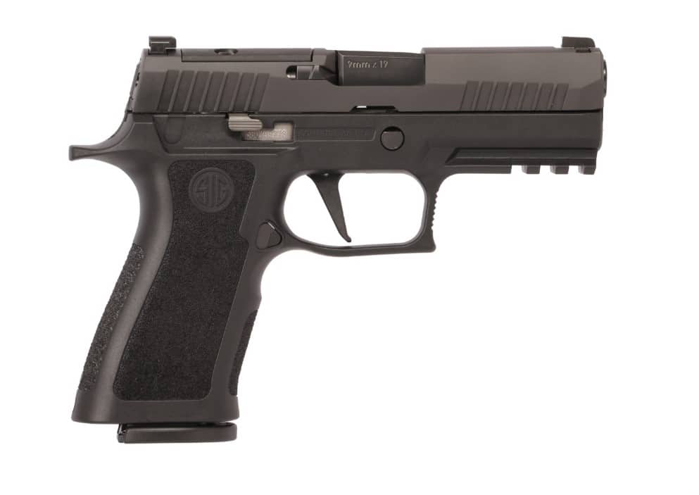 Sig Sauer P320 X Carry 9mm 3.9in XRAY3 optic-ready black polymer frame two 17-round magazines