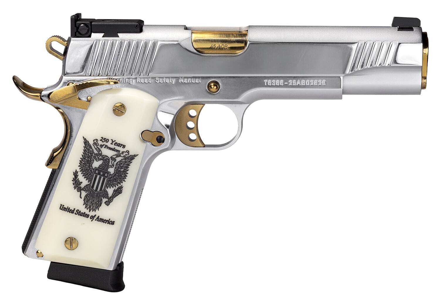 EAA Girsan MC1911 USA 250YR 45A 8R MAG semi-automatic 1911-style pistol