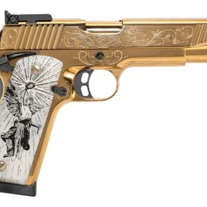 Girsan MC1911 Gold Lux .38 Super 5-inch engraved pistol with G10 grips
