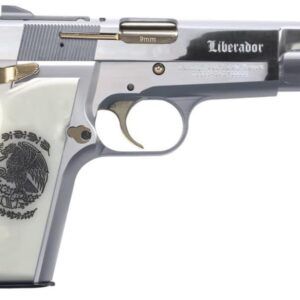 Girsan MC P35 Liberador 9mm 4.87in polished chrome handgun, optic-ready