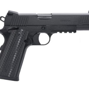 EAA/Girsan MC1911 Untouchable Government 1911 pistol, black, 5-inch barrel, side view