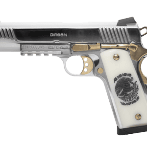 Girsan MC1911S Liberador II 9mm 5-inch polished chrome with gold accents