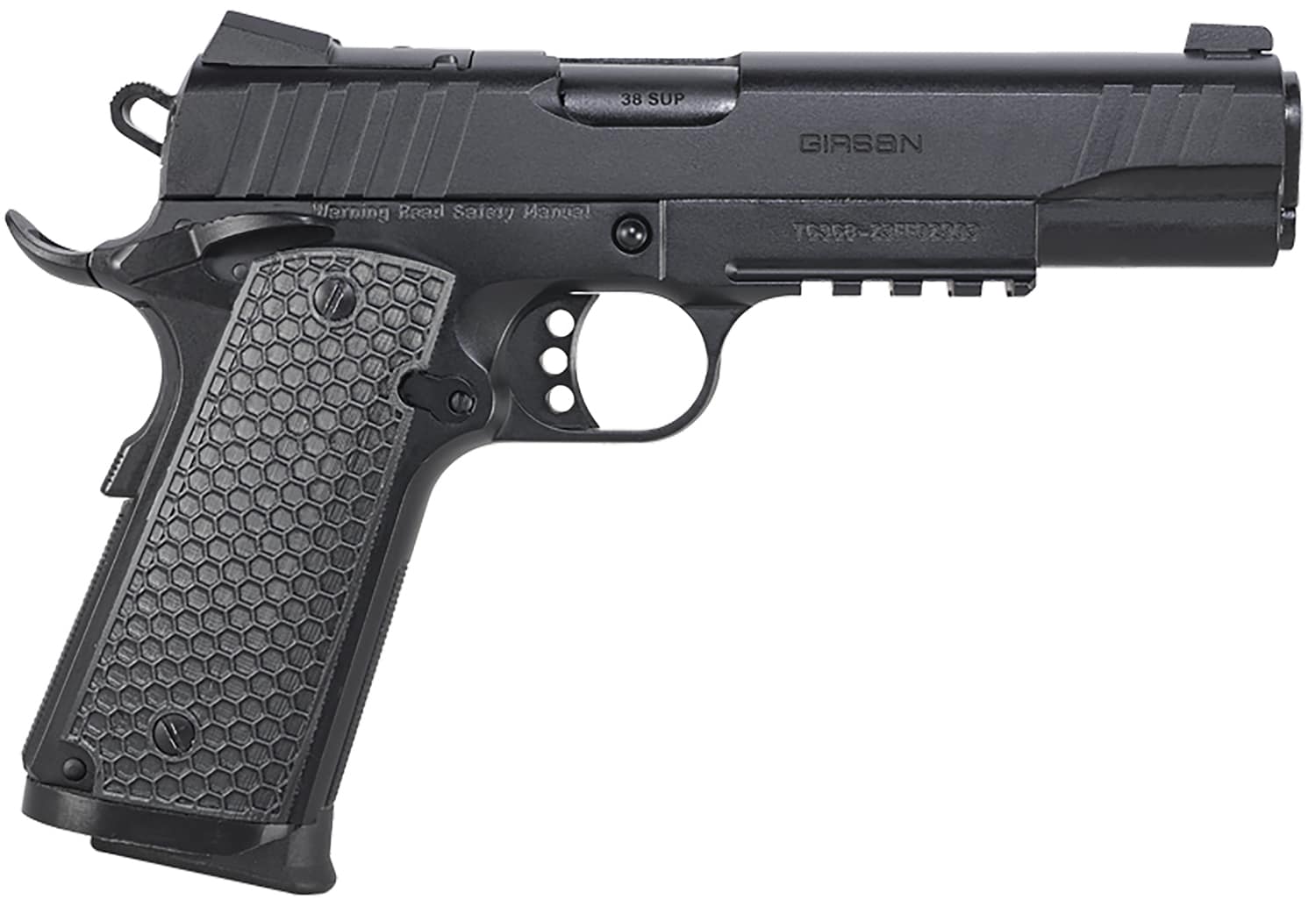 Girsan MC1911 S Influencer full-size 1911 .45 ACP with 5-inch barrel, black finish