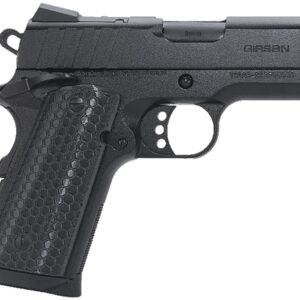 EAA Influencer MC1911SC 9mm 3.4in pistol, black Cerakote slide and frame, gray polymer grip