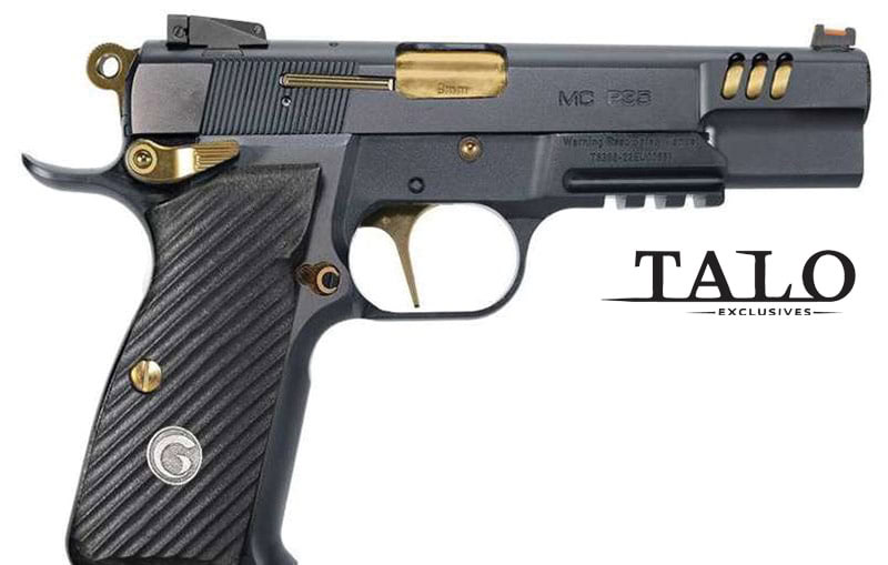 EAA Girsan MCP35 Negotiator 9mm pistol 4.87in titanium nitrate finish with gold accents