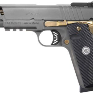 Girsan MC1911 Negotiator Match .45 ACP 5in titanium nitride gold finish G10 grips