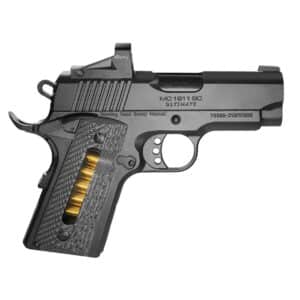 EAA Girsan MC1911SC .45 ACP 3.4-inch black pistol with G10 grips and Far-Dot optics